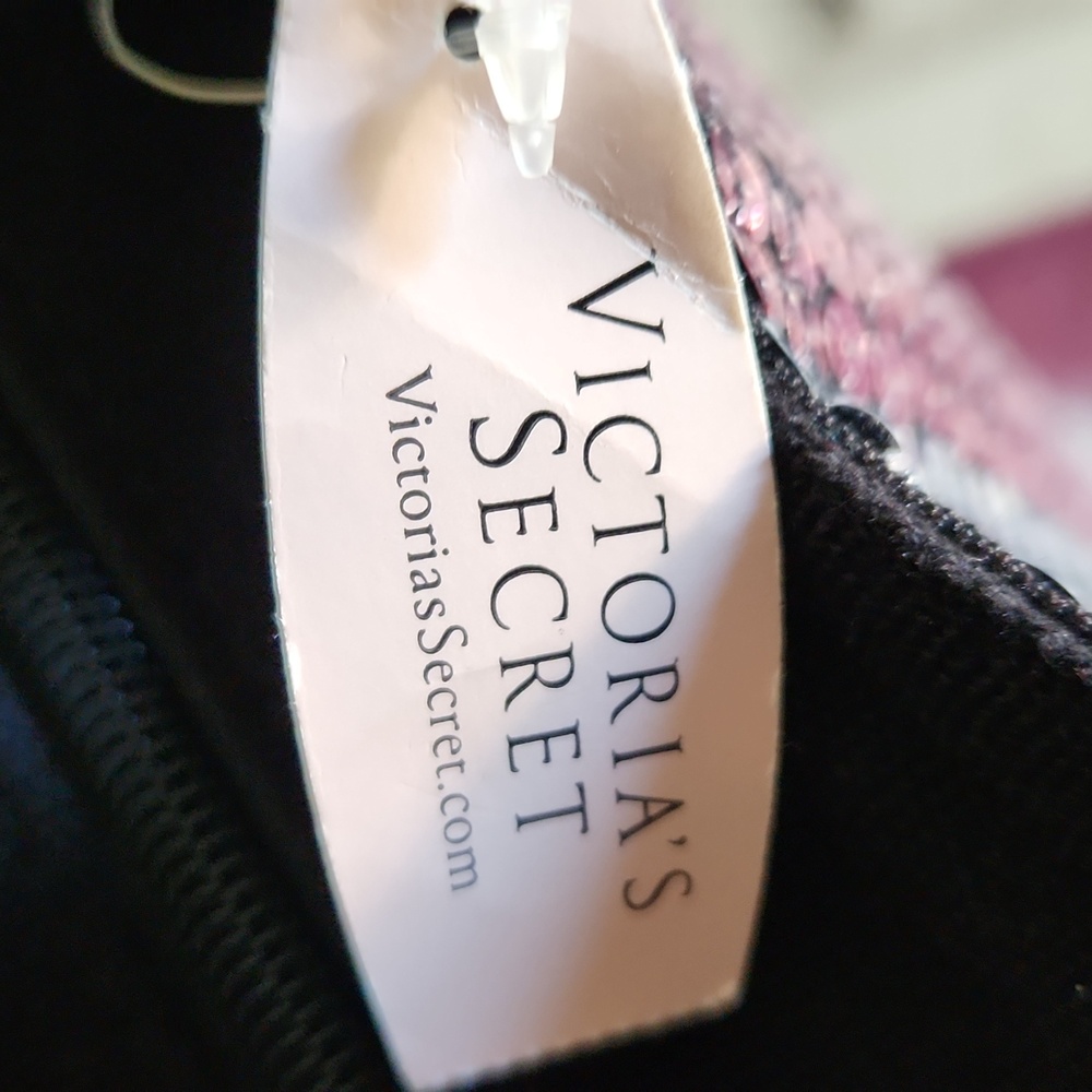 Victoria's Secret Striped Sequin Tote - Pink and Blue - Picture 6 of 6